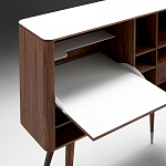 Дизайнерский комод-буфет на высоких ножках с выдвижными ящиками и открытыми полками Joshar варинант исполнения - 4 | Loft Concept в Кирове