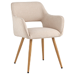 Стул в рогожке бежевого цвета NEASAN STOOL варинант исполнения - 1 | Loft Concept в Кирове