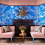 Обои ручная роспись Houghton Canton Blue варинант исполнения - 3 | Loft Concept в Кирове