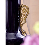 Ваза темно-синяя фарфоровая с бронзовыми ручками и ножками Eden Garden варинант исполнения - 5 | Loft Concept в Кирове