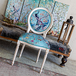 Стул из массива бука с изображением птиц и цветов Turquoise Beige Chinoiserie Garden Chair варинант исполнения - 6 | Loft Concept в Кирове