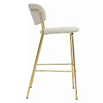 Стул барный широкой полукруглой спинкой на золотистых ножках Chair Smooth Shapes варинант исполнения - 2 | Loft Concept в Кирове