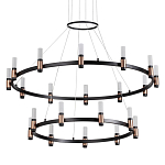 Люстра подвесная с двумя круглыми ярусами и цилиндрическими плафонами Arnaut Light варинант исполнения - 1 | Loft Concept в Кирове