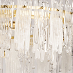 Люстра круглая с прозрачными стержнями разной длины Textured Glass Chandelier варинант исполнения - 4 | Loft Concept в Кирове