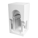 Встраиваемый в стену гипсовый светильник под покраску с арками и рельефными колоннами Antiquity Athena варинант исполнения - 2 | Loft Concept в Кирове