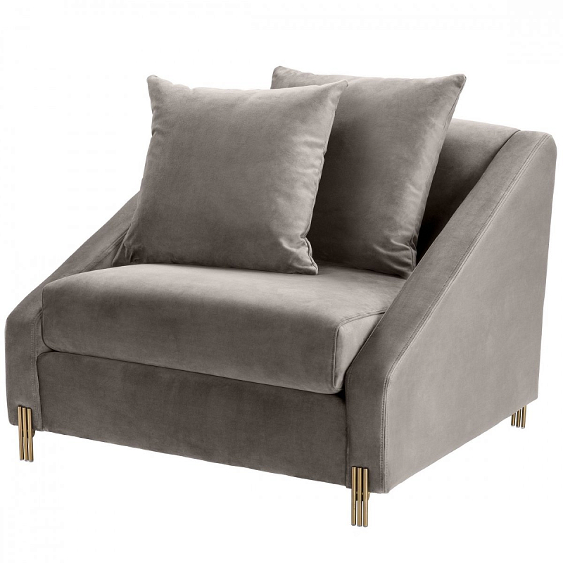 Кресло Eichholtz Chair Candice grey Латунь Серый Кресло Eichholtz Chair Candice grey Латунь Серый в Кирове | Loft Concept