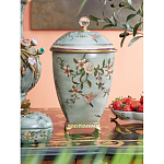 Ваза с крышкой и цветочным узором Genuine Chinese Classics варинант исполнения - 2 | Loft Concept в Кирове