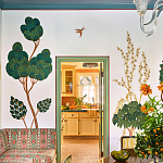 Обои с вышивкой ручной работы Mughal Trees Original colourway on linen варинант исполнения - 7 | Loft Concept в Кирове