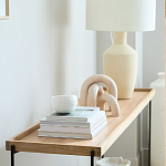 Консоль деревянной столешницей и полкой Wooden Table Top and Shelf варинант исполнения - 4 | Loft Concept в Кирове