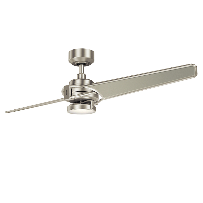 Потолочный светильник вентилятор с двумя широкими лопастями Kichler Серый в Кирове | Loft Concept 