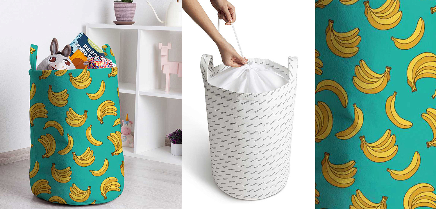 Корзина Bananas Pattern Basket Корзина Bananas Pattern Basket - Loft-Concept в Кирове