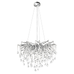 Люстра подвесная с прозрачными стеклянными подвесками в форме капель Диаметр 60 см Droplet Chandelier варинант исполнения - 10 | Loft Concept в Кирове