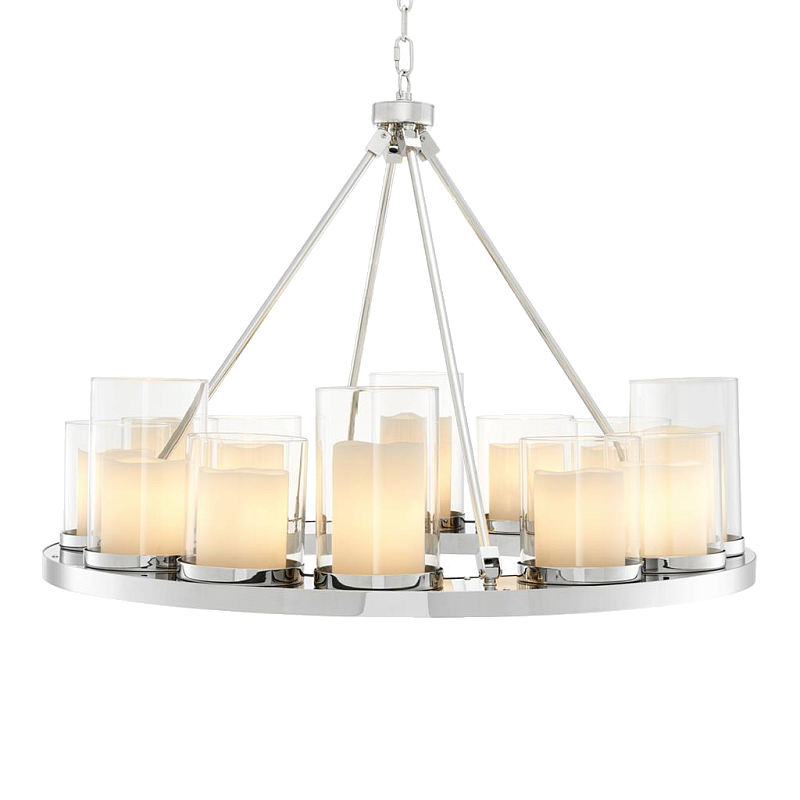 Люстра Chandelier Summit Сircle Нержавеющая сталь Прозрачный (Transparent) Белый Люстра Chandelier Summit Сircle Нержавеющая сталь Прозрачный (Transparent) Белый в Кирове | Loft Concept