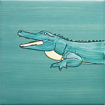 Плитка с узором Крокодил байдарочник варинант исполнения - 3 | Loft Concept в Кирове