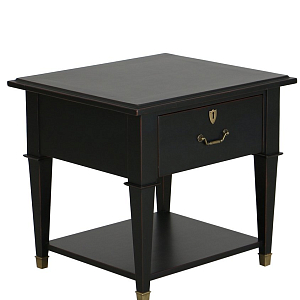 BOUT DE CANAPE NOIR EN ACACIA MASSIF CENACLE A274