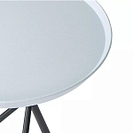 Столик приставной с круглой серой столешницей и черным основанием Round Stable Table варинант исполнения - 3 | Loft Concept в Кирове