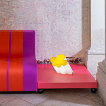 Дизайнерский кофейный стол на круглых ножках Poltronova T02 Pink Coffee Table варинант исполнения - 12 | Loft Concept в Кирове