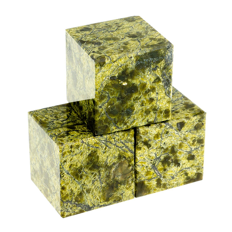 Камни для охлаждения виски из натурального камня змеевик Natural Stone Cube Зеленый Камни для охлаждения виски из натурального камня змеевик Natural Stone Cube Зеленый в Кирове | Loft Concept