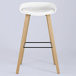 Барный стул на ножках из натурального дерева Boras White варинант исполнения - 3 | Loft Concept в Кирове