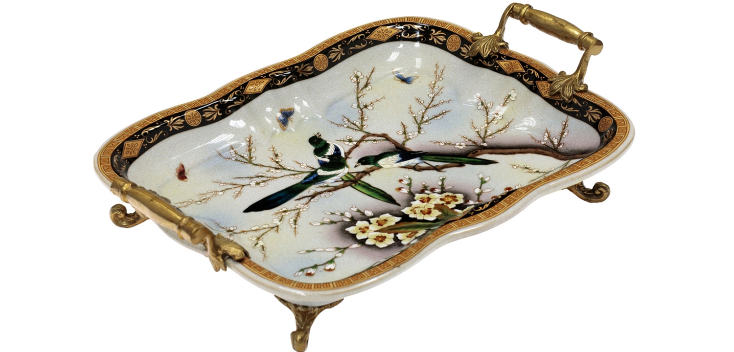 Поднос Magpies on Cherry Blossoms Поднос Magpies on Cherry Blossoms - Loft-Concept в Кирове