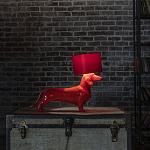 Настольная лампа COLLECTION OF DOGS с абажуром Такса варинант исполнения - 3 | Loft Concept в Кирове
