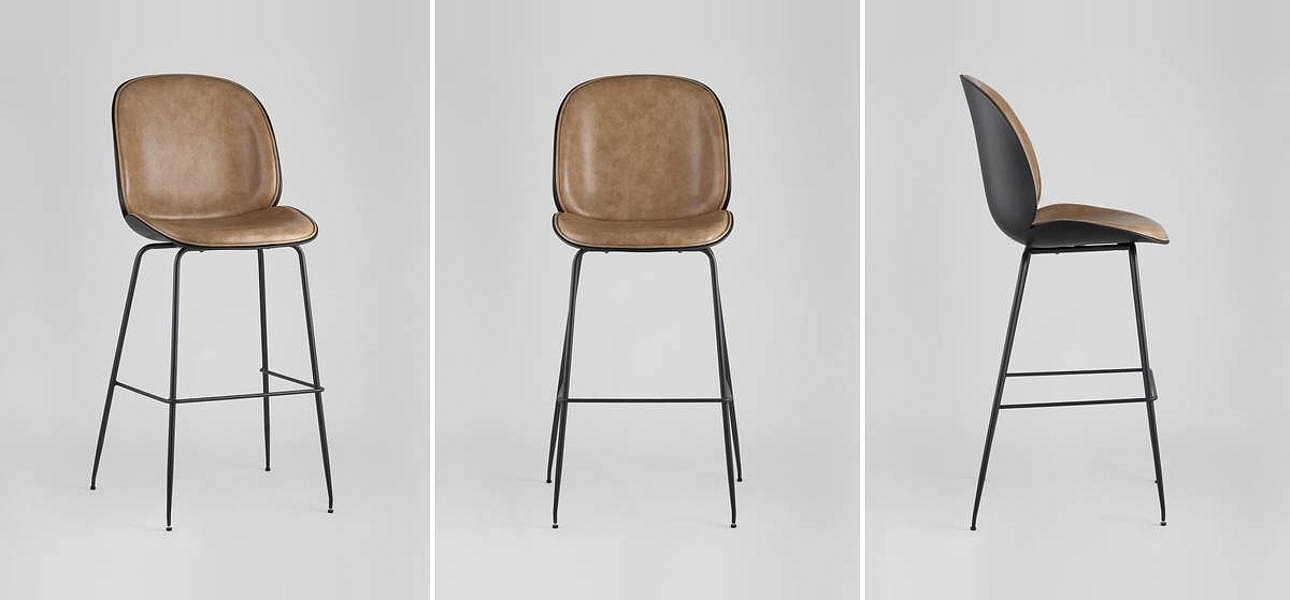 Стул Барный Винтажная Коричневыя Экокожа Vendramin Bar Chair Стул Барный Винтажная Коричневыя Экокожа Vendramin Bar Chair - Loft-Concept в Кирове