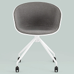 Офисное кресло из пластика с мягким сиденьем Eggshell Grey варинант исполнения - 3 | Loft Concept в Кирове