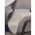 Стул полукруглый с каркасом из металла и мягким сиденьем и спинкой Soft Chenille варинант исполнения - 8 | Loft Concept в Кирове