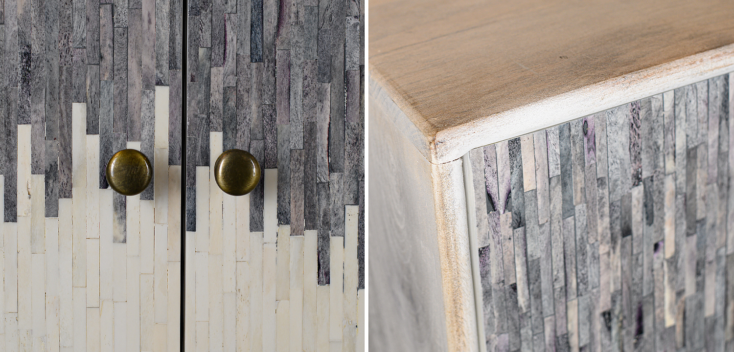 Комод с инкрустацией Grey White Bone Inlay Комод с инкрустацией Grey White Bone Inlay - Loft-Concept в Кирове