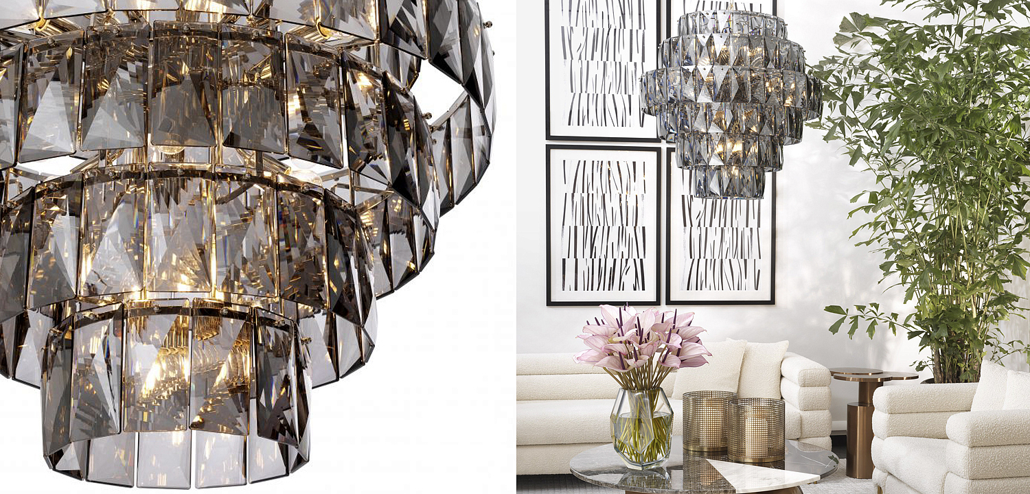 Люстра Eichholtz Chandelier Amazone L smoke Люстра Eichholtz Chandelier Amazone L smoke - Loft-Concept в Кирове