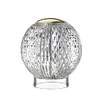 Настольная лампа с прозрачным шарообразным плафоном на цилиндрической подставке Crystal Globule варинант исполнения - 1 | Loft Concept в Кирове