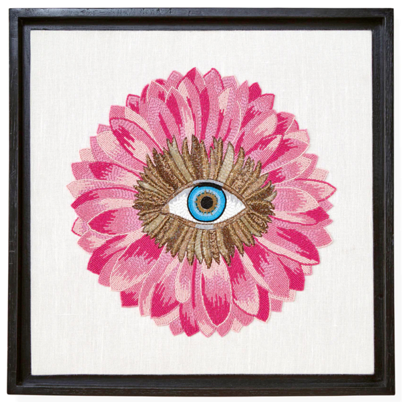Панно Розовый цветок вышитое бисером PETALS BEADED ART Розовый Панно Розовый цветок вышитое бисером PETALS BEADED ART Розовый в Кирове | Loft Concept