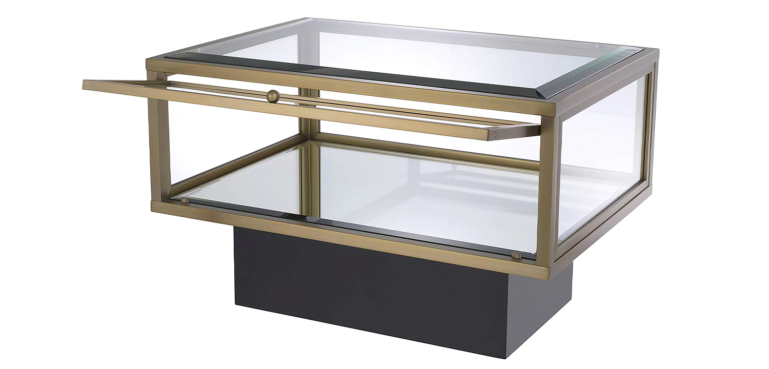 Приставной стол с витриной Eichholtz Side Table Ryan Приставной стол с витриной Eichholtz Side Table Ryan - Loft-Concept в Кирове