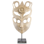 Маска ручной работы деревянная с резьбой Mask of Happiness варинант исполнения - 1 | Loft Concept в Кирове