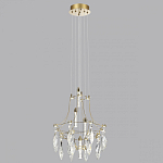 Люстра подвесная из металла с хрустальными подвесками прозрачного цвета Quasar 41 варинант исполнения - 6 | Loft Concept в Кирове