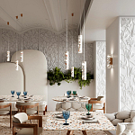 Подвесной светильник с цилиндрическим белым бетонным плафоном Terrazzo Light варинант исполнения - 3 | Loft Concept в Кирове