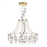 Люстра подвесная из металла с хрустальными прозрачными подвесками Quasar 81 варинант исполнения - 2 | Loft Concept в Кирове