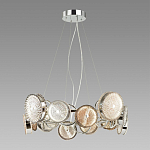 Люстра с плафонами из дымчатого стекла Glass Peonies варинант исполнения - 3 | Loft Concept в Кирове