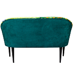 Диван двухместный из натурального бука зеленый с цветочным принтом Impressionism in Art варинант исполнения - 2 | Loft Concept в Кирове