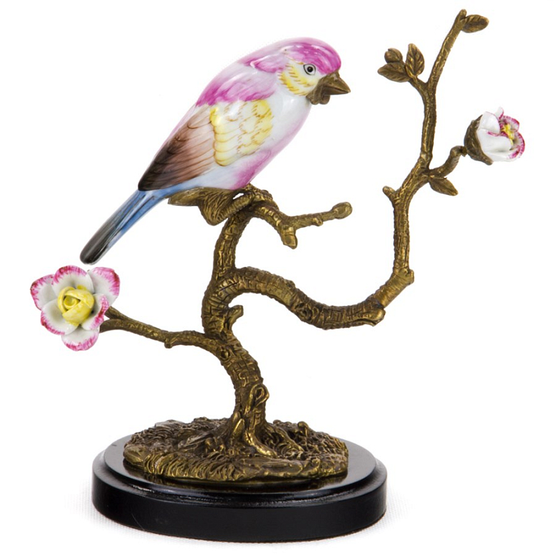 Статуэтка Pink Bird Белый Бронза Розовый (Rose) Статуэтка Pink Bird Белый Бронза Розовый (Rose) в Кирове | Loft Concept