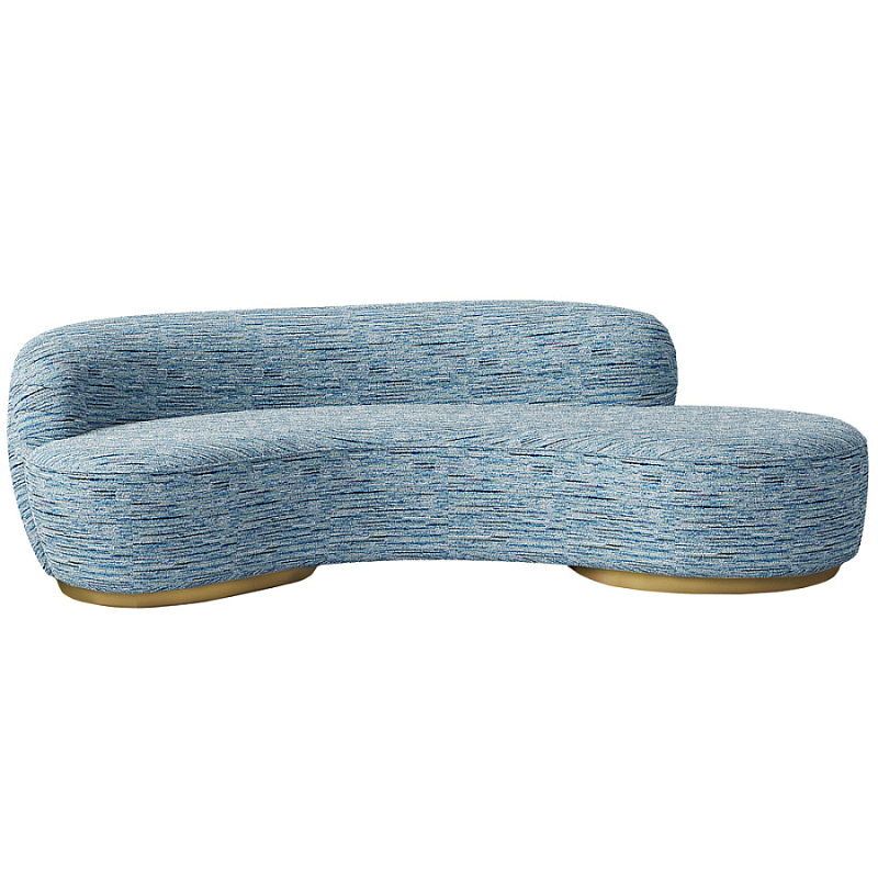 Диван Gold River Голубой Белый Латунь в Кирове | Loft Concept 