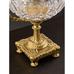 Чаша из рельефного стекла прозрачного цвета на бронзовой подставке Eden Garden варинант исполнения - 6 | Loft Concept в Кирове