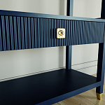 Стеллаж Elsa Dreams Blue со стеклянными полками и ящиком варинант исполнения - 2 | Loft Concept в Кирове