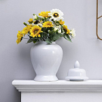 Ваза белая с крышкой однотонная Chinoiserie Ceramics варинант исполнения - 6 | Loft Concept в Кирове