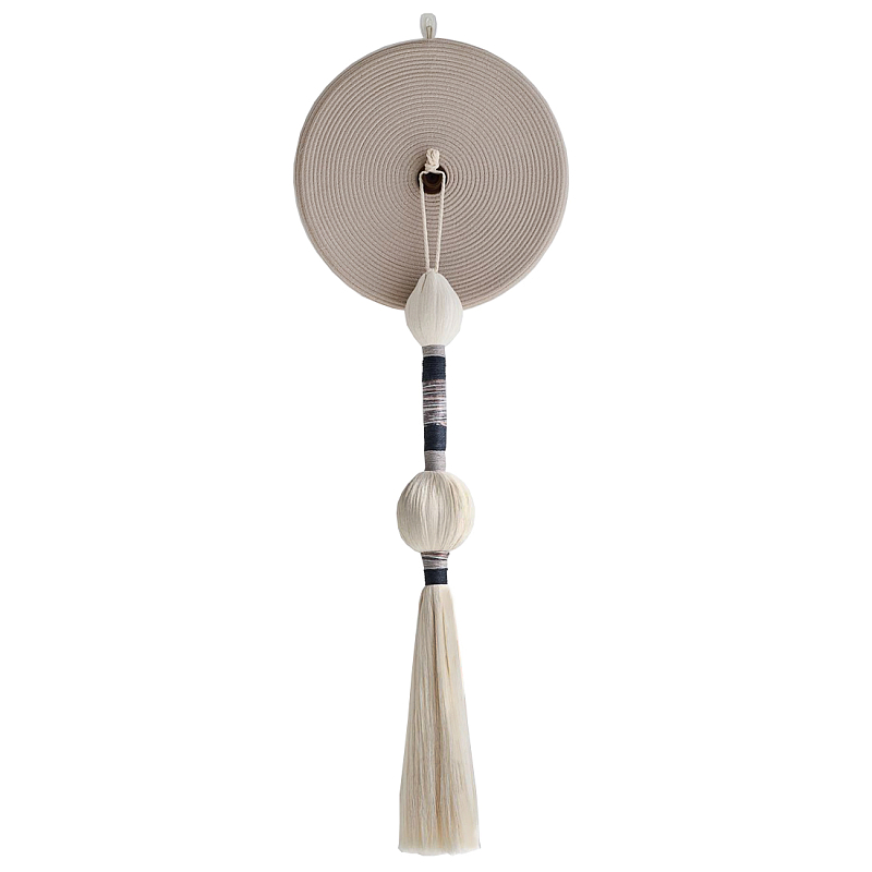 Аксессуар на стену диск из нитей Wall Decor White Thread Disc  Молочный в Кирове | Loft Concept 