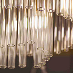 Люстра подвесная овальная со стеклянными трубками Nembus варинант исполнения - 3 | Loft Concept в Кирове