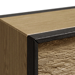 Тумба 2 ящика с подсветкой на рельефном фасаде Warm Industrial варинант исполнения - 5 | Loft Concept в Кирове