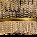 Люстра двухъярусная с золотого цвета и прозрачными подвесками Pettico варинант исполнения - 7 | Loft Concept в Кирове