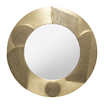 Зеркало золотое со вставками в виде геометрических фигур варинант исполнения - 1 | Loft Concept в Кирове