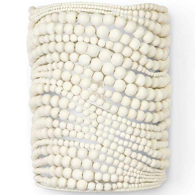 Бра Cream Color Beads Wavy Wall Lamp Кремовый Бра Cream Color Beads Wavy Wall Lamp Кремовый в Кирове | Loft Concept